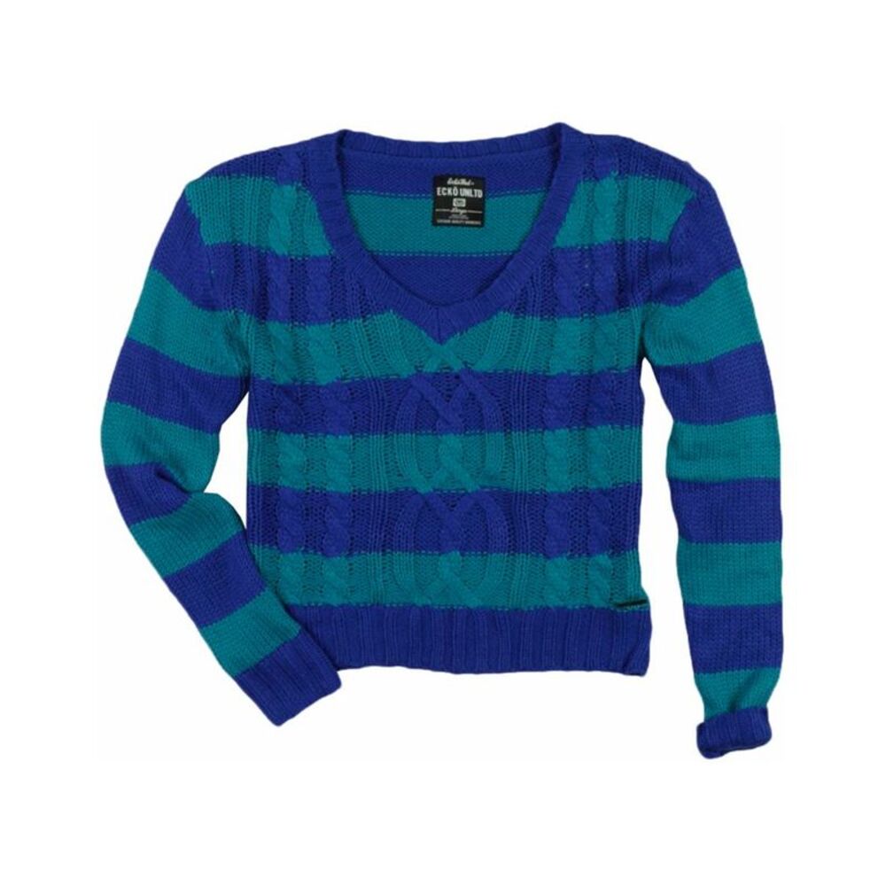 Ecko Unltd. Womens Open Neck Stripe Metallic Cable Cardigan Sweater, NWT